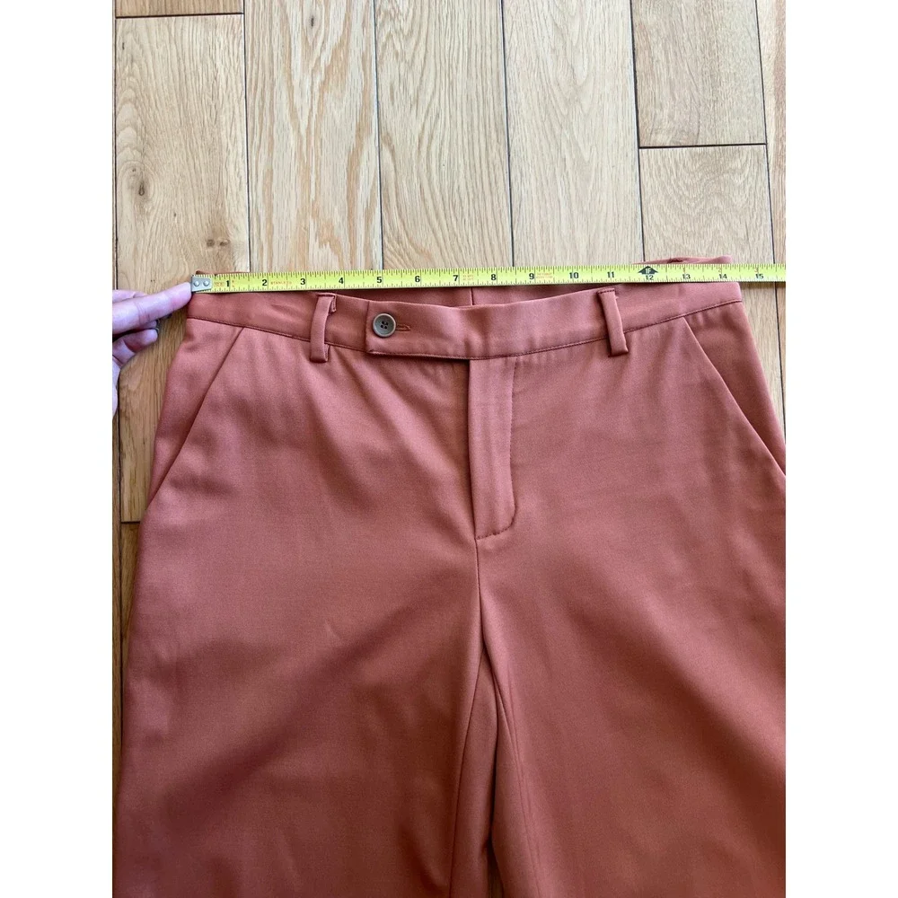 VTG Y2K Fuzzi Italy Women's Low Rise Straight Leg Trouser Pants Rust Brown US S
